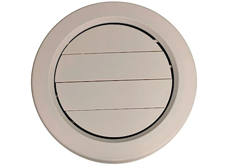 Valterra Products LLC A/C CEILING REGISTER ADJ. ROTATING 5IN PLASTIC, LIGHT BEIGE, CARDED