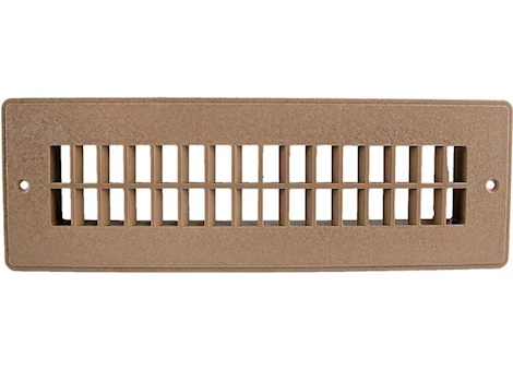 Valterra Products LLC FLOOR GRILLE 2 1/4IN X 10IN 2 HOLE, LIGHT BEIGE, CARDED
