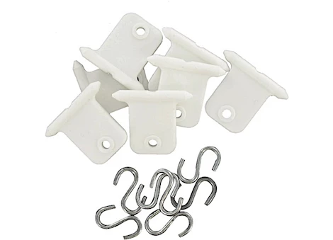 AWNING ACCESSORY HANGERS, WHITE, CARDED