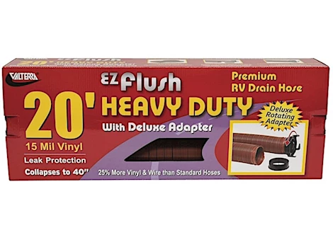 Valterra Products LLC Ez flush heavy duty hose 20ft with adapter, boxed Main Image