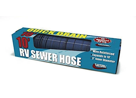 Valterra Products LLC Quick drain hose, std., 10ft, blue, boxed Main Image