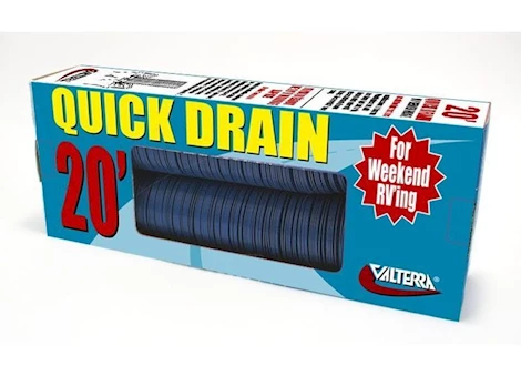 Valterra Products LLC Quick drain hose, std., 20ft, blue, boxed Main Image