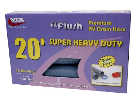 Valterra Products LLC EZ FLUSH SUPER HD DRAIN HOSE, 20FT, SLATE BLUE, BOXED