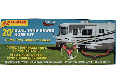 Valterra Products LLC EZ COUPLER DUAL TANK 10 SEWER HOSE KIT, BOXED