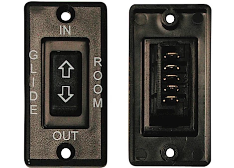 Valterra Products LLC SQUARE 5 PIN, IN-LINE TERMINAL SWITCH - BLACK W/ PLATE
