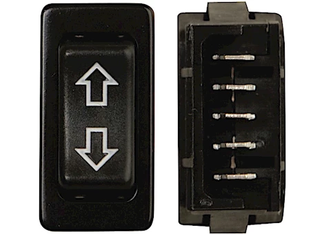 SQUARE 5 PIN, IN-LINE TERMINAL SWITCH DPDT - BLACK