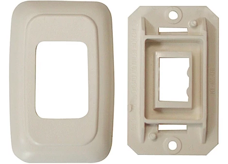 SINGLE BASE AND PLATE CONTOUR WALL PLATE ASSEMBLY - IVORY