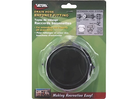 Valterra Products LLC ROTATING BAYONET HOSE FITTING, BLACK, CARDED