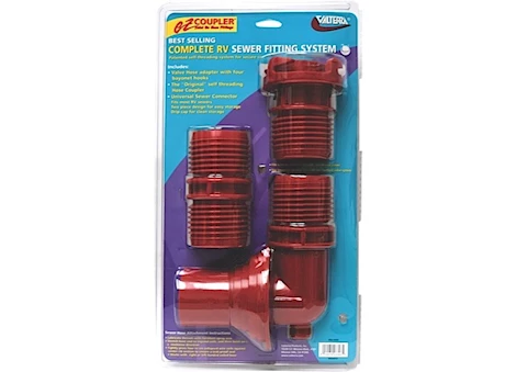 Valterra Products LLC EZ COUPLER 3-PIECE SYSTEM, RED, CARDED