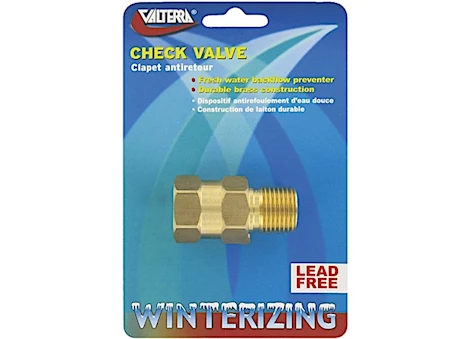 Valterra Products LLC Check valve, 1/2in, brass, mpt x fpt, lf, carded Main Image