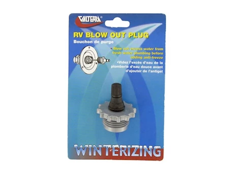 Valterra Products LLC BLOW OUT PLUG, PLASTIC WITH VALVE, CARDED