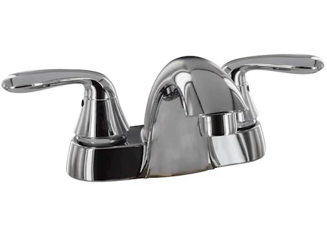 Valterra Products LLC LAVATORY FAUCET W/POP UP, 4IN, 2 KNOB, PLASTIC, CHROME