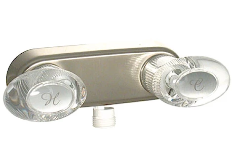 Valterra Products LLC Shower valve w/ vac brkr, 4in, 2 lever, 1/4 turn, plastic, brushed nickel Main Image