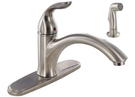 Valterra Products LLC KITCHEN FAUCET W/ SPRAY, 8IN HI-ARC HYBRID, 1 LVR, CRMC DISC, BRUSHED NICKEL