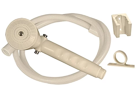 Valterra Products LLC Shower head kit, trickle shut-off, 60in hose, biscuit Main Image