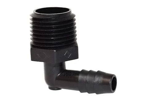 Valterra Products LLC ELBOW MALE ADAPTER, 90 DEGREES 1/2IN MPT X 3/8IN BARB