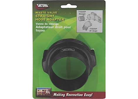 Valterra Products LLC HOSE ADAPTER, 3IN STRAIGHT, BLACK, CARDED