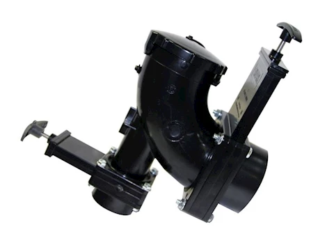 Valterra Products LLC Heel inlet rotating valve, 3in hub x 1-1/2in hub x 3in bayonet cap Main Image