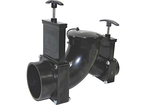 Valterra Products LLC Double valve assembly 3in hub x 1/2 in hub w/ bayonet cap Main Image