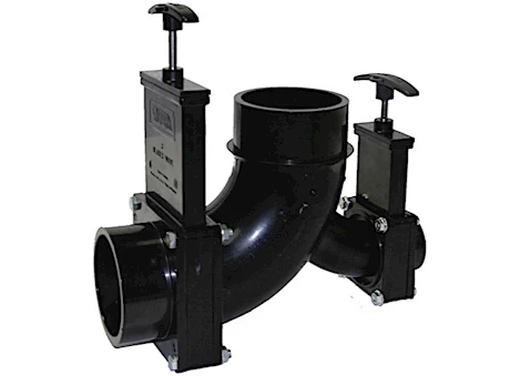 Valterra Products LLC Ell double rotating valve, 3in spigot x 1-1/2in spigot x 3in spigot outlet Main Image