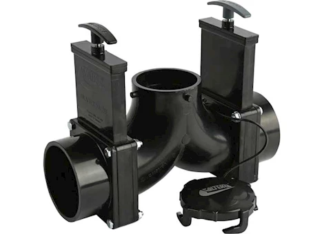 Valterra Products LLC Ell double rotating valve, 3in hub x 3in hub x 3in bayonet cap Main Image