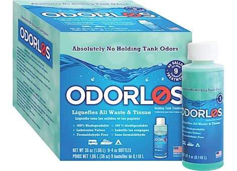 Valterra Odorlos Holding Tank Treatment - 9-Pack of 4 oz. Bottles