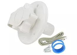 Valterra Products LLC Water inlet, 2-3/4in plastic flange, mpt, white, carded
