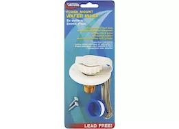 Valterra Products LLC Water inlet, 2-3/4in plastic flange, white, lead-free, carded