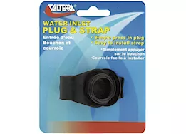 Valterra Products LLC Water inlet plug, 3/4in, with strap, black, carded