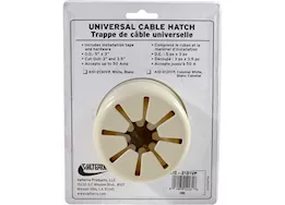 Valterra Products LLC Cable hatch, universal round, col white, carded