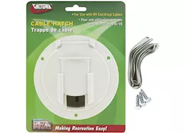 Valterra Products LLC Cable hatch, med round, white, carded