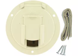 Valterra Products LLC Cable hatch, med round, col white, carded