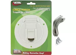 Valterra Products LLC Cable hatch, sm round, white, carded