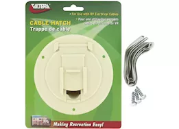 Valterra Products LLC Cable hatch, sm round, col white, carded