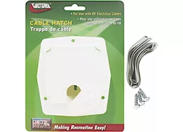 Valterra Products LLC Cable hatch, sm square, white, carded