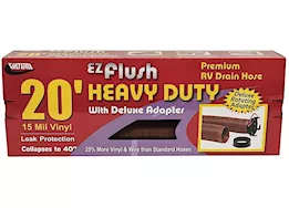 Valterra Products LLC Ez flush heavy duty hose 20ft with adapter, boxed