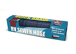 Valterra Products LLC Quick drain hose, std., 10ft, blue, boxed