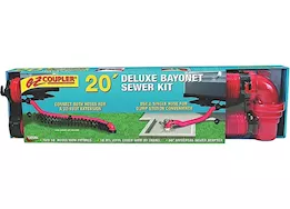 Valterra 20’ EZ Coupler Deluxe Bayonet Sewer Hose Kit