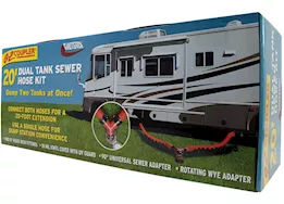 Valterra Products LLC Ez coupler dual tank 10 sewer hose kit, boxed
