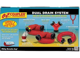 Valterra Products LLC Ez coupler dual drain system w/5ft ext hose, boxed
