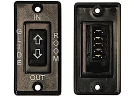 Valterra Products LLC Square 5 pin, in-line terminal switch - black w/ plate
