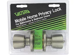 Valterra Products LLC Door lock, bathroom/bedroom privacy, knob x knob, ss, clam shell