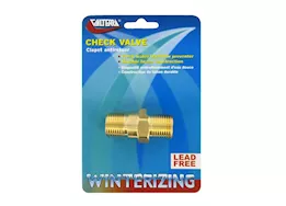 Valterra Products LLC Check valve, 1/2in, brass, mpt x mpt, lf, carded