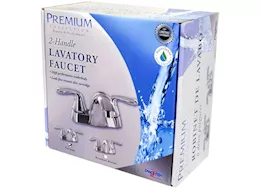 Valterra Products LLC Lavatory faucet w/pop up, 4in, 2 knob, plastic, chrome