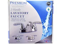 Valterra Products LLC Lavatory faucet w/pop up, 4in, 2 knob, plastic, chrome