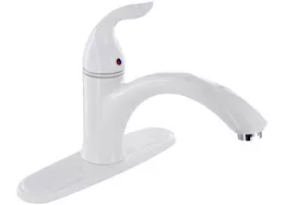 Valterra Products LLC Kitchen faucet, 8in hi-arc hybrid, single hdl, ceramic disc, white