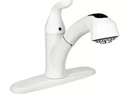 Valterra Products LLC Kitchen faucet, 8in pull out hybrid, ceramic disc, white