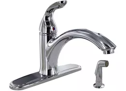 Valterra Products LLC Kitchen faucet w/ spray, 8in hi-arc hybrid, 1 lever, ceramic disc, chrome