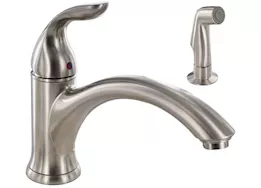 Valterra Products LLC Kitchen faucet w/ spray, 8in hi-arc hybrid, 1 lvr, crmc disc, brushed nickel