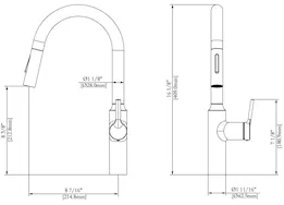 Valterra Products LLC Premium slimline faucet black